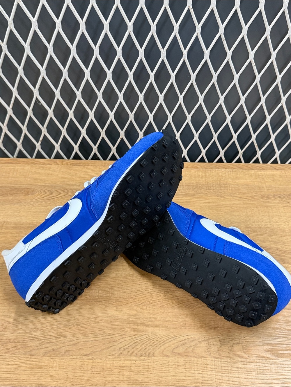 Nike Blue and White Retro Runner Sneakers - Picture 6 of 9